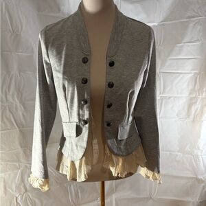 Living Doll Gray Jacket with Cream Accents